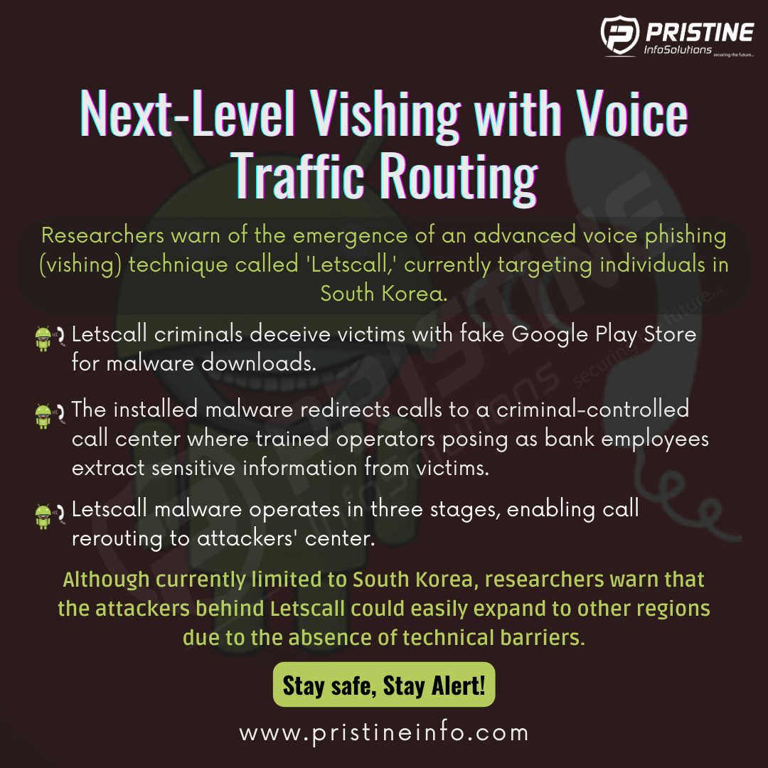 vishing with voice traffic routing